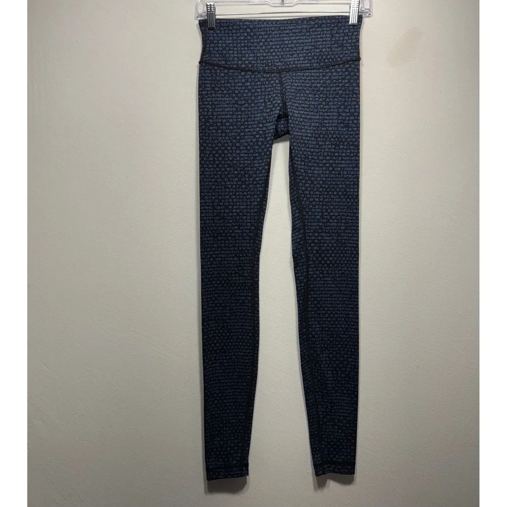 Lululemon Wunder Under Pant III Shatter Weave Desert Teal Alberta Lake, Size 4
